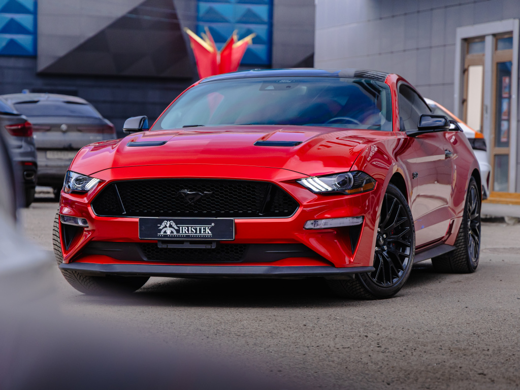 UC2210, IRISTEK PPF Colors Ultra Glossy Metallic Soul Red —  Ford Mustang
